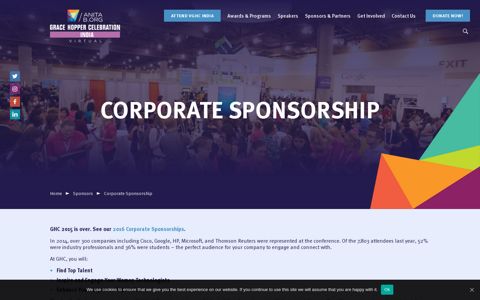 Corporate Sponsorship - Grace Hopper Celebration - AnitaB.org