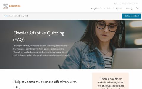 Elsevier Adaptive Quizzing (EAQ) - Elsevier Education - Evolve