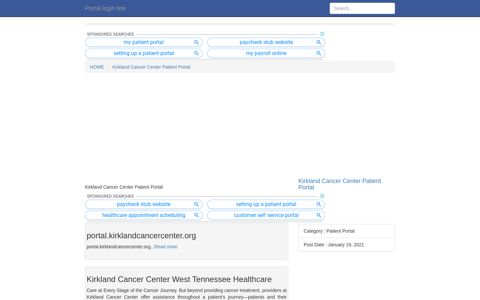 [LOGIN] Kirkland Cancer Center Patient Portal FULL Version HD ...