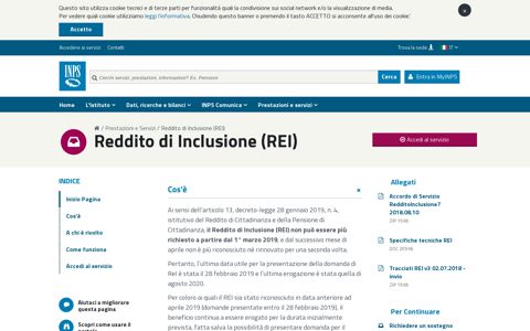 Reddito di Inclusione (REI) - Inps