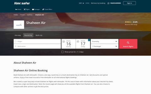 Shaheen Air | Cheap Flights On Shaheen Air With Almosafer