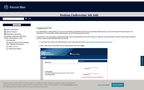 DU Job Aid: Wholesale Lender Administrator's ... - Fannie Mae