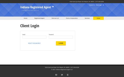 Online Account Sign-In | Indiana Registered Agent LLC