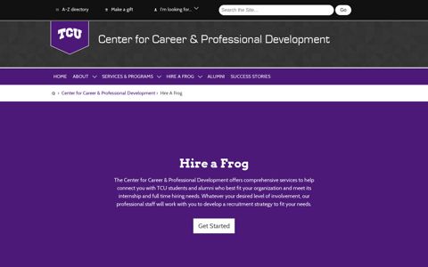 Hire A Frog - TCU Career Center - Texas Christian University