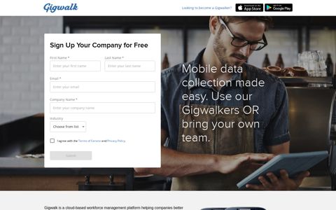 Gigwalk - Sign Up Your Company for Free