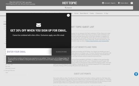 Learn More | HT Guest List Loyalty | Customer ... - Hot Topic