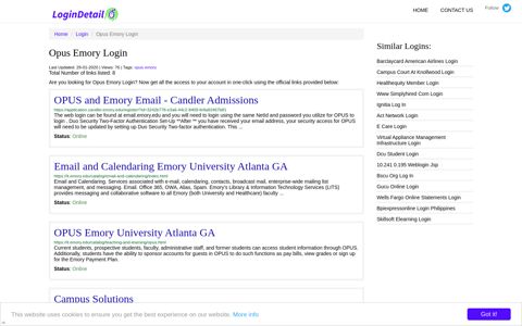 Opus Emory Login OPUS and Emory Email - Candler ...