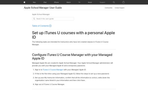 Set up iTunes U courses with a personal Apple ID - Apple ...