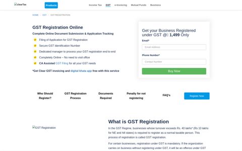 GST Registration - Online, Eligibility, Fees, Expert Help ...