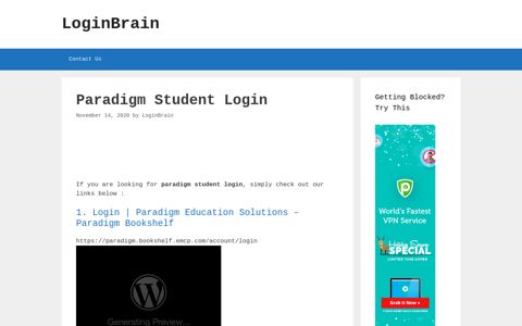 Paradigm Student Login | Paradigm Education Solutions ...