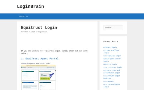 Equitrust - Equitrust Agent Portal - LoginBrain