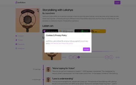 Storytalking with Lakshya - podfollow.com