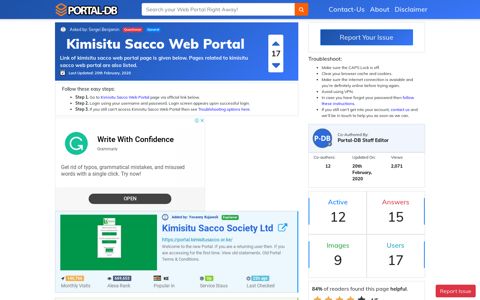 Kimisitu Sacco Web Portal