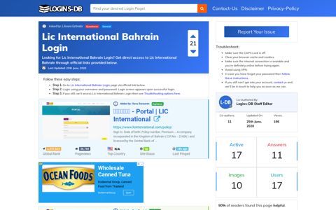 Lic International Bahrain Login - Logins-DB