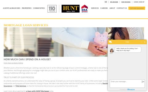 Mortgage Loan Services | Home Financing | HUNT Real Estate