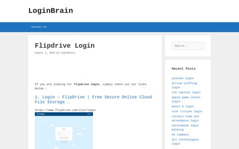 Flipdrive - Login - Flipdrive | Free Secure Online Cloud File ...
