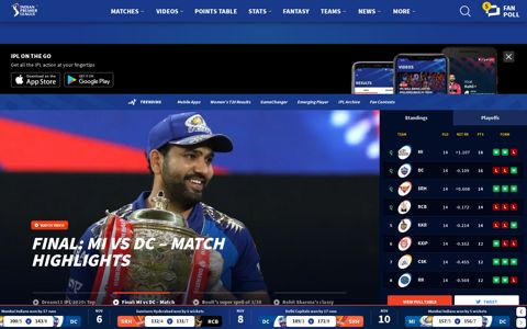 IPLT20.com - Indian Premier League Official Website