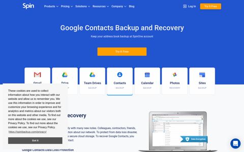Google Contacts Backup & Recovery Service – SpinOne
