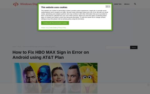 How to Fix HBO MAX Sign in Error on Android using AT&T Plan
