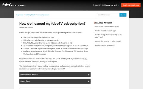 How do I cancel my fuboTV subscription? – Help Center
