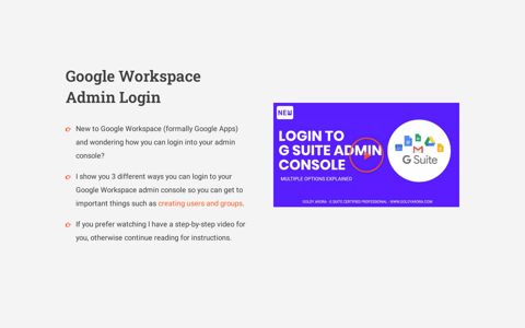 Google Workspace Admin Console - Google Apps Admin Login