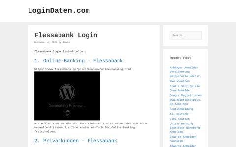 Flessabank - Online-Banking - Flessabank - LoginDaten.com