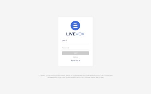 Agent Desktop Logon - LiveVox.com