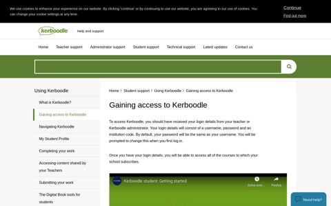 Gaining access to Kerboodle – Kerboodle help and support