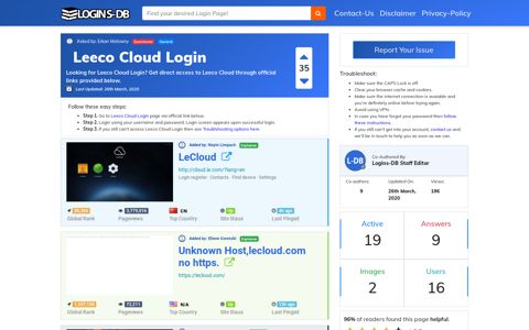 Leeco Cloud Login - Logins-DB