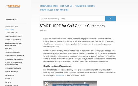 START HERE for Golf Genius Customers - Golfgenius
