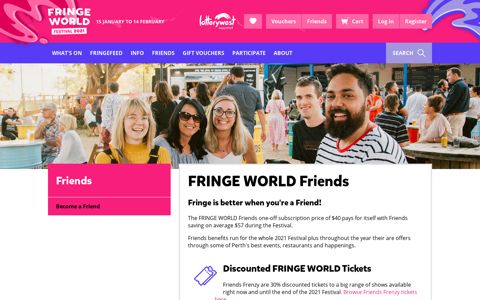 FRINGE WORLD Friends | FRINGE WORLD Festival - 15 ...