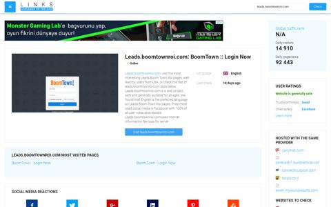 Visit Leads.boomtownroi.com - BoomTown :: Login Now.