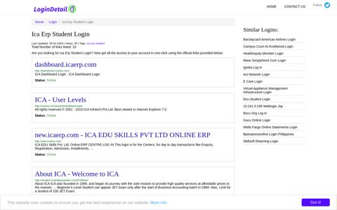 Ica Erp Student Login dashboard.icaerp.com - http ...