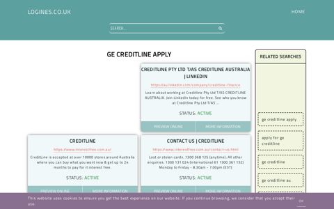 ge creditline apply - General Information about Login - Logines.co.uk