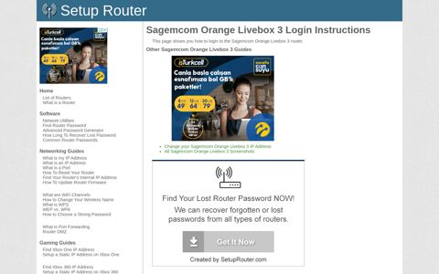 How to Login to the Sagemcom Orange Livebox 3 - SetupRouter
