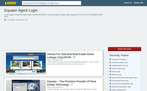 Equator Agent Login - Loginii.com