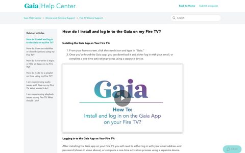 How do I install and log in to the Gaia on my Fire TV? – Gaia ...