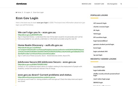 Ecsn Gov Login ❤️ One Click Access - iLoveLogin