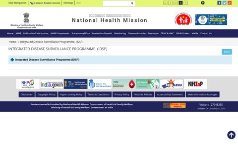 Integrated Disease Surveillance Programme. (IDSP ...