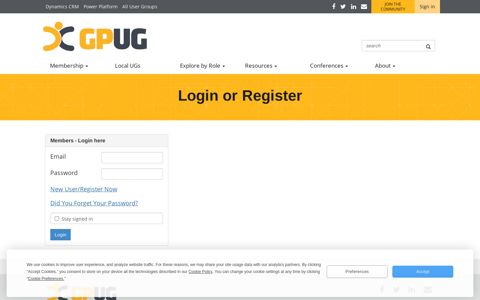 Login or Register - GPUG - Dynamics GP User Group