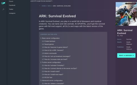 ARK: Survival Evolved incl. Genesis: Server Settings ... - gportal