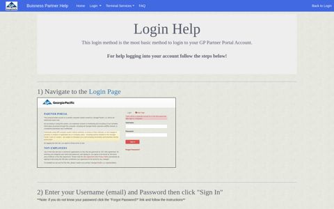 Partner Portal Login Help - Georgia-Pacific!