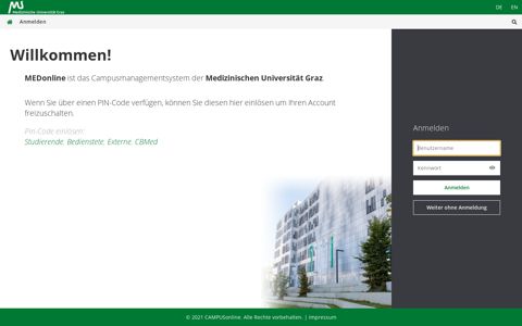 MEDonline is the Campus management system of the Medical ...