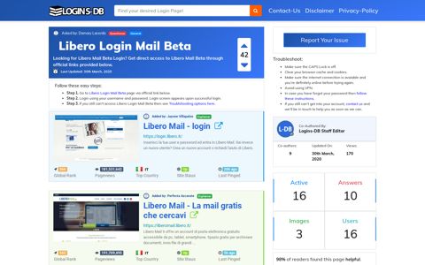 Libero Login Mail Beta - Logins-DB