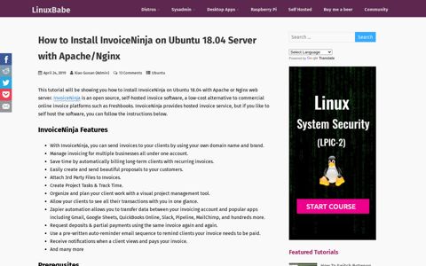 How to Install InvoiceNinja on Ubuntu 18.04 Server with ...