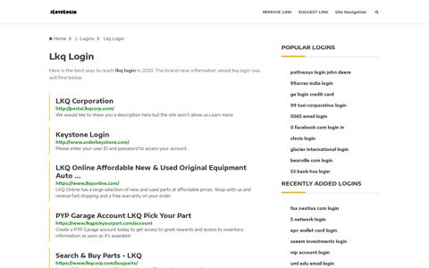 Lkq Login ❤️ One Click Access - iLoveLogin