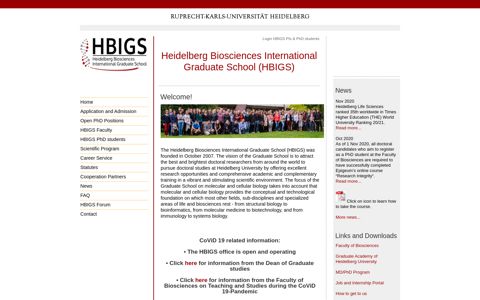 HBIGS International PhD Program in Molecular and Cellular ...