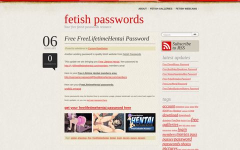 Free FreeLifetimeHentai password @ Fetish Password www ...