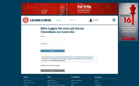Login - Play Chess Online - ChessBase