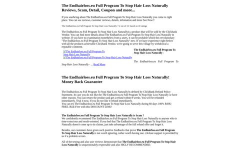 The Endhairloss.eu Full Program To Stop Hair Loss Naturally ...
